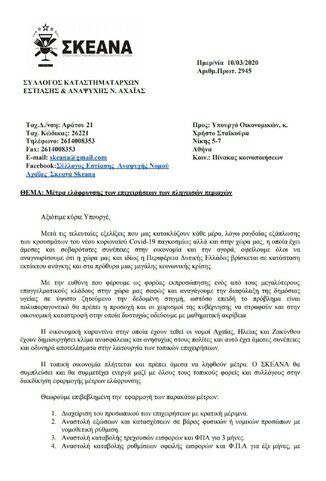2945 ΜΕΤΡΑ ΕΛΑΦΡΥΝΣΗΣ ΤΩΝ ΕΠΙΧΕΙΡΗΣΕΩΝ ΤΩΝ ΠΛΗΓΕΙΣΩΝ ΠΕΡΙΟΧΩΝ